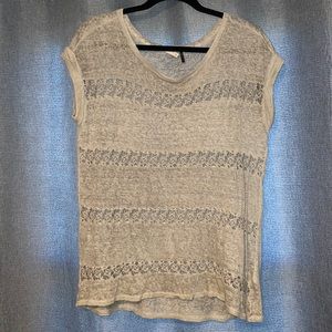 Anthro Grey Layering Shirt with detail